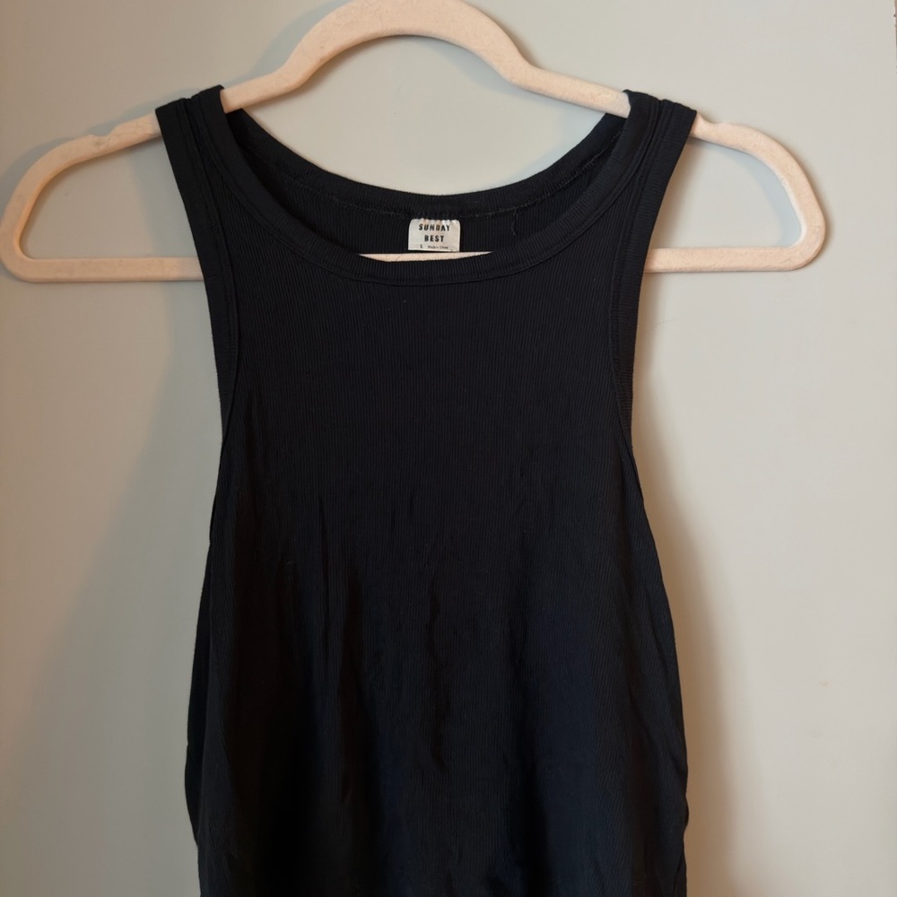 Sunday Best Ribbed Cropped Tank